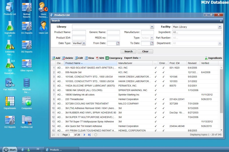 M3V CMN - SDS software